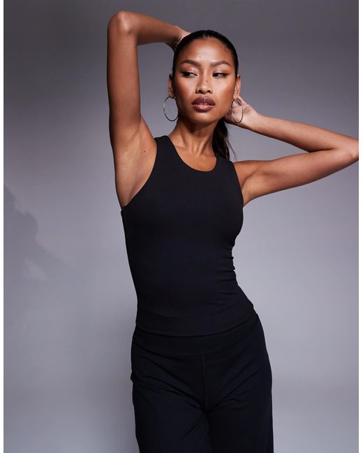 4505 Blue Icon Racer Back Vest With Inner Bra And Removable Padding