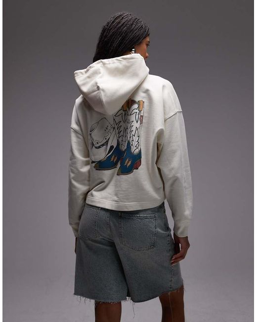 Sudadera Color Crudo De Estilo Wéstern Con Capucha Y Estampado Gráfico De -Blanco Levi's de color Gray