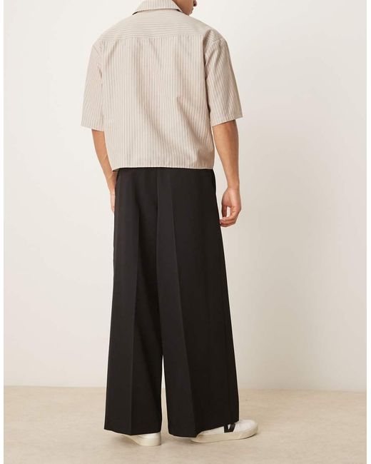 ASOS Nette Broek Met Extreem Wijde Pijpen En Vouw Aan De Voorkant in het White voor heren