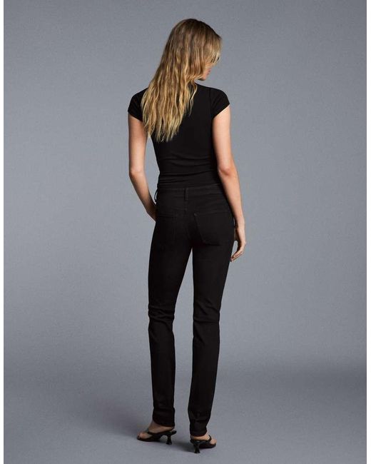 Bershka Gray High-Waist Skinny Jeans