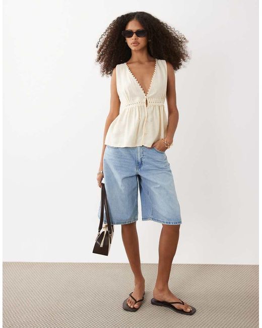 Brave Soul Yellow V-neck Vest