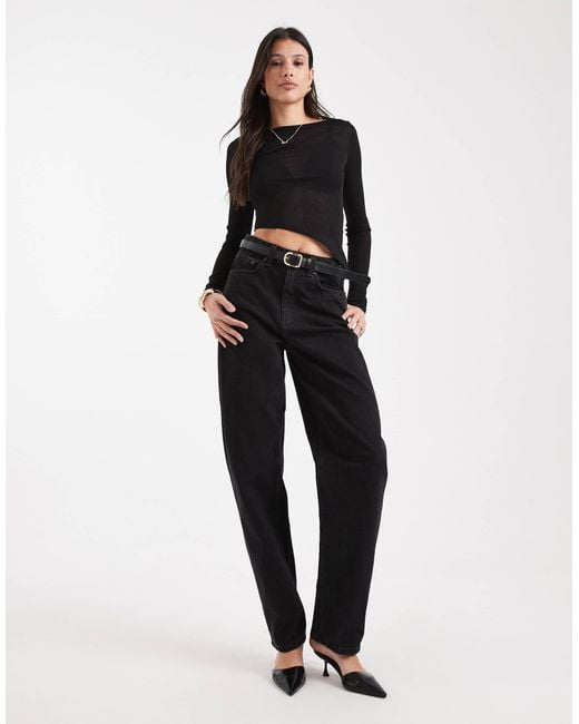 ASOS Blue Asos Design Tall Slim Barrel Leg Jeans