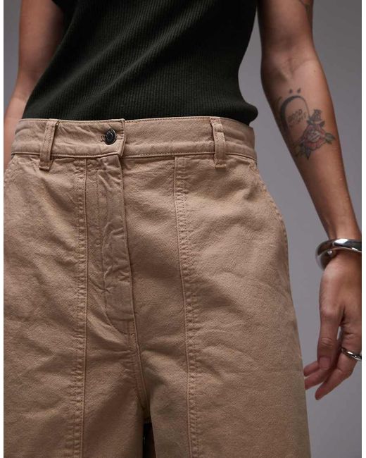 ARKET Gray Cotton Utility Bermuda Shorts