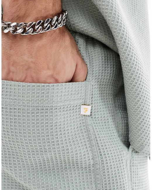 Redwald - short d'ensemble gaufré - sauge Farah pour homme en coloris Green