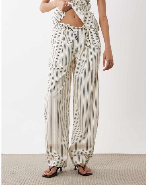 WeWoreWhat White Adjustable Waist Pants