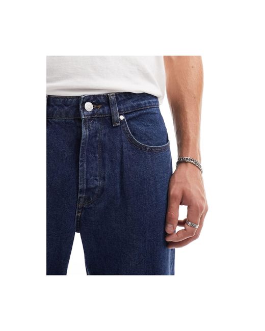 Only & Sons Blue Avi Rigid Tapered Fit Cropped Jeans for men
