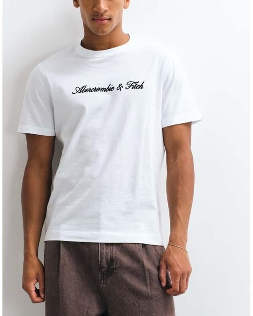 Abercrombie & Fitch Blue 3 Pack Script Logo T-shirt for men