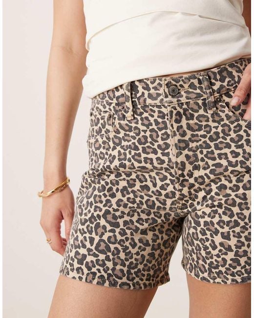 Abercrombie & Fitch Multicolor High Rise Dad Denim Shorts