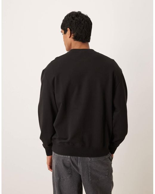 Calvin Klein Black Small Badge Logo Sweatshirt for men