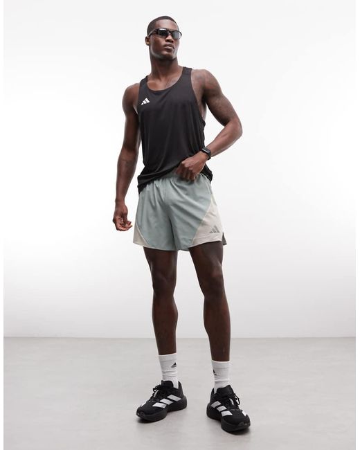 Adidas Originals White Adidas Running Adi365 Shorts for men
