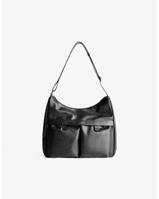 Bershka Black Bag With Front Pockets for men