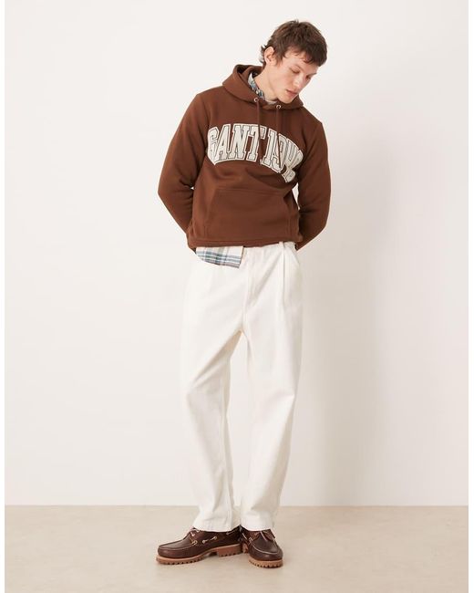 Gant Brown Logo Hoodie for men