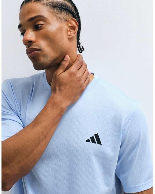 Adidas Originals White Adidas Training Essentials T-shirt for men