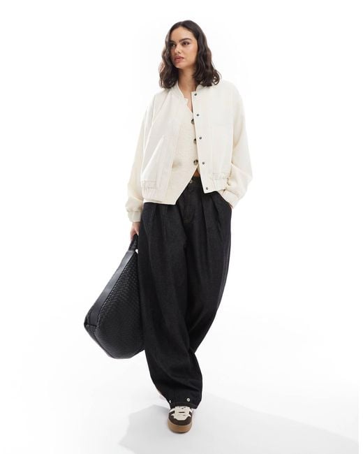 Pieces Natural Lined Bomber Jacket
