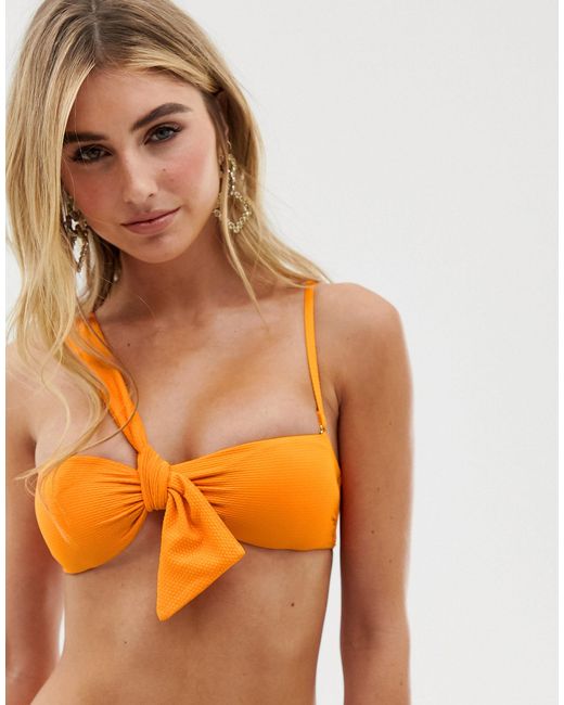 river island orange swimsuit