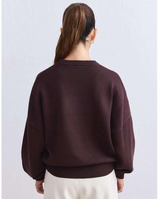 Aim'n Brown Chocolate Athletic Knit Sweatshirt