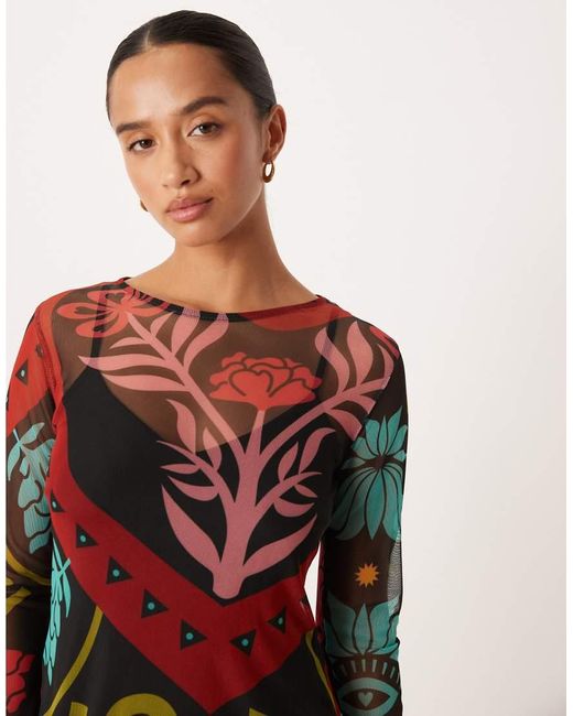 Never Fully Dressed Red Petite Mesh Midaxi Dress