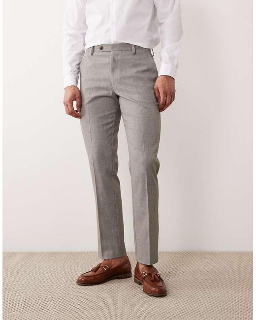 ASOS Gray Slim Suit Pants for men