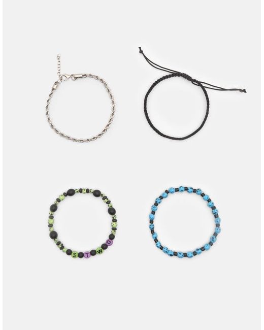 Confezione Da 4 Bracciali di Pull&Bear in Gray da Uomo