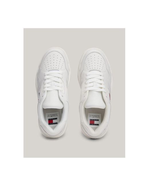 Tommy Hilfiger White Basketball Trainers