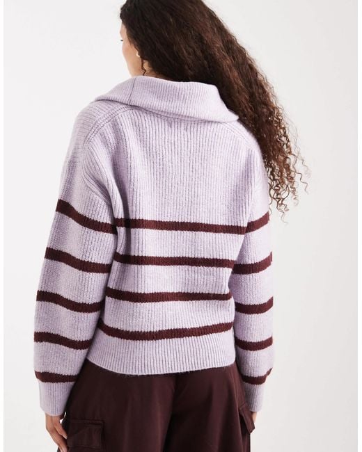 Cotton On Purple Luxe Half Zip Pullover