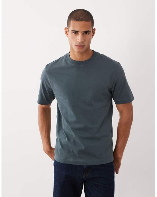 River Island Blue Regular Fit Essential T-shirt for men