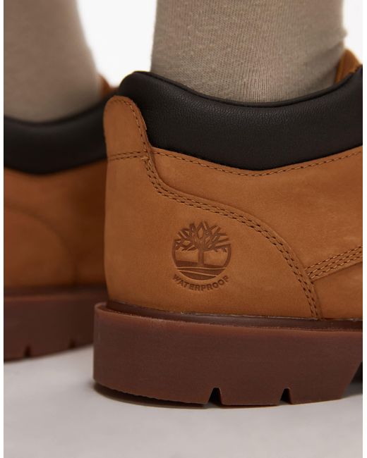 Timberland – mittelhoher, wasserdichter schnürschuh aus nubukleder in Black für Herren