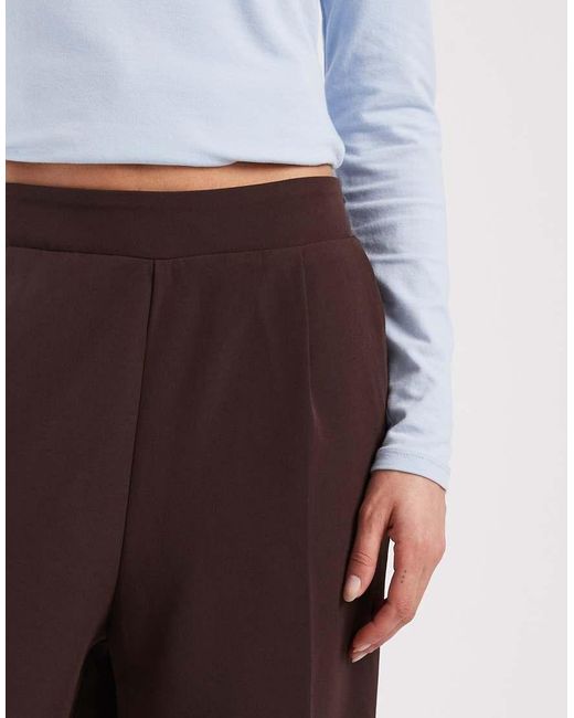 New Look White Pull On Wide Leg Tailored Trousers