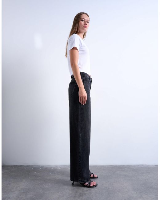 TOPSHOP Blue – relaxed fit jeans
