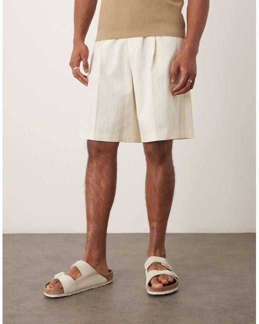 ASOS Natural Bermuda Dress Shorts for men
