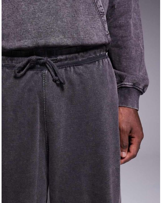 Joggers Oversize Color Blu Profondo Slavato di ASOS in Gray da Uomo