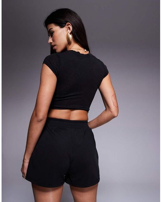 ASOS Black Jersey Twill Boxer Short