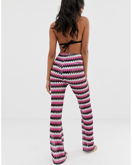 beach flare trousers