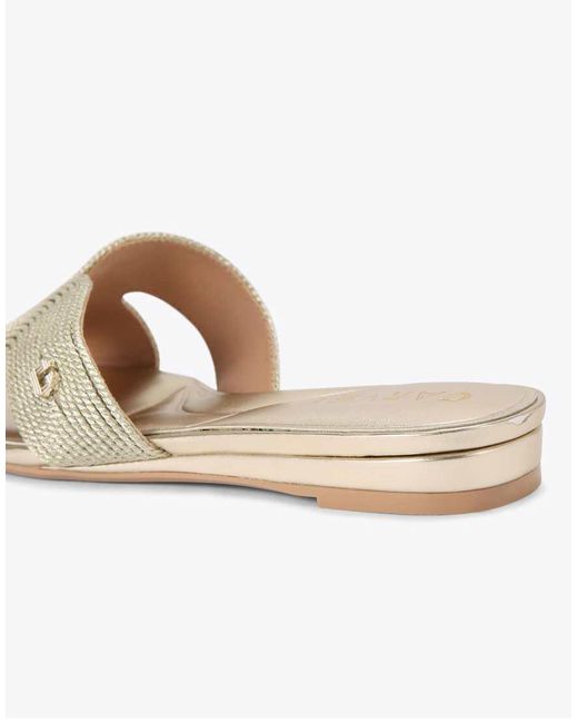 Carvela Kurt Geiger White Gala Mule Flat Sandals