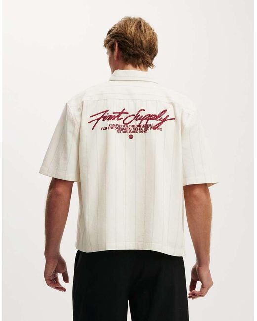 Cotton On White Ventura Short Sleeve Shirt for men