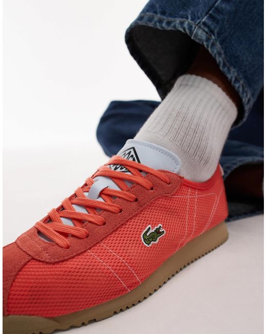Lacoste Blue Club Low Mesh Trainers for men
