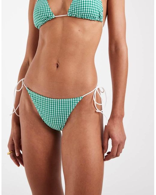 Vero Moda White Textured Tie Side Bikini Brief
