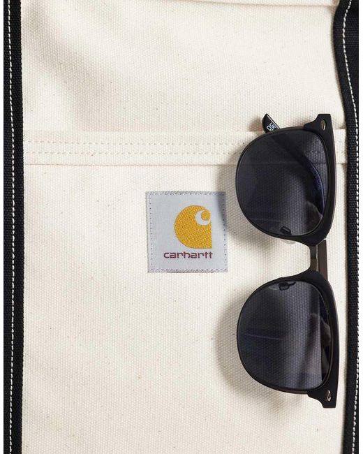 Carhartt White Canvas Beach Tote Bag
