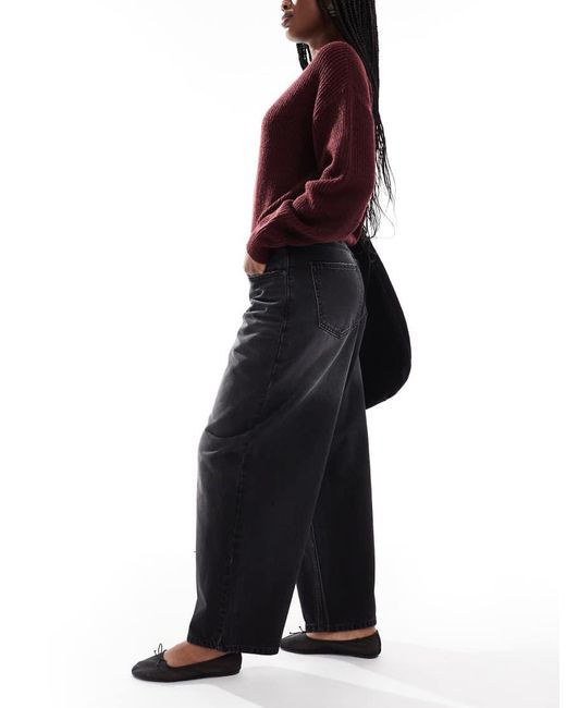Daisy Street Blue Poetic Low Rise Barrel Jean