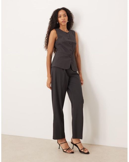 Vila Natural Tailored High Waisted Trouser Co-ord
