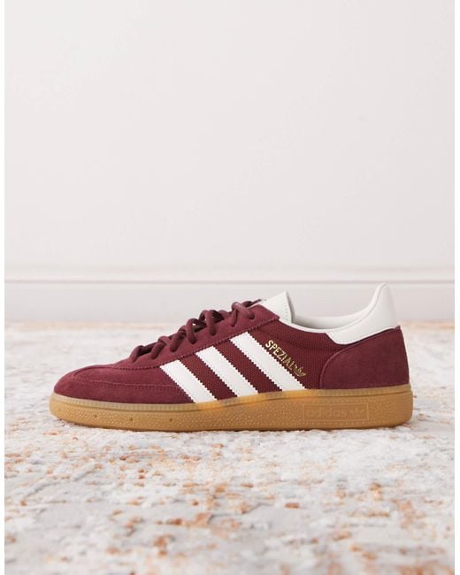 Handball spezial - baskets - bordeaux et blanc Adidas Originals pour homme en coloris Gray