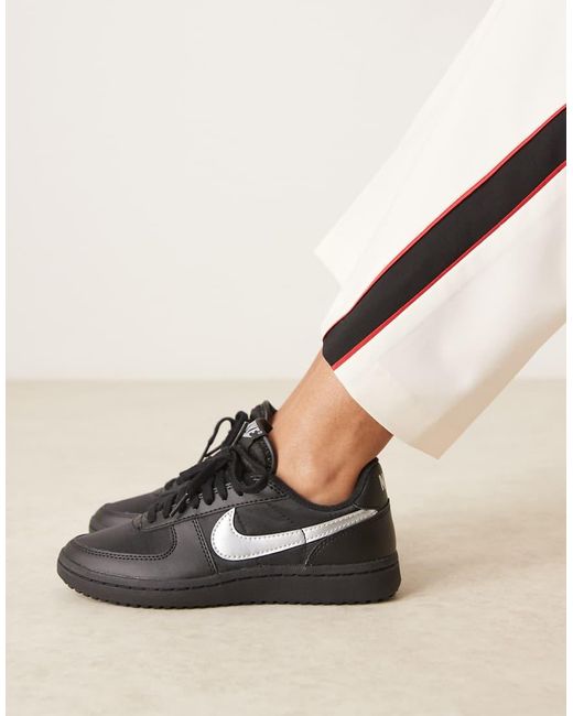 Zapatillas De Deporte Negras Y Plateadas Field General De Nike de color Black