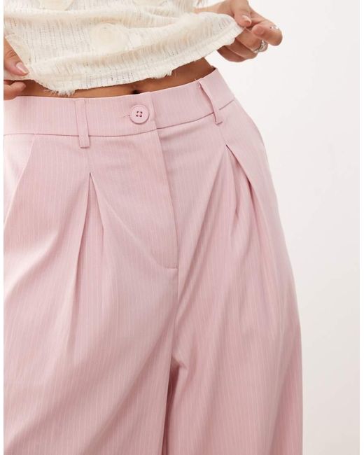 Reclaimed Vintage Pink baggy Tailored Pants