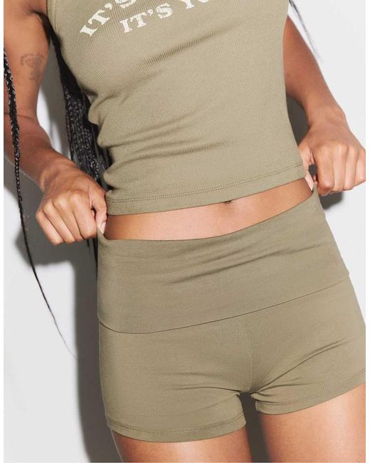 Stradivarius Multicolor Mini Shorts With Elasticated Waistband