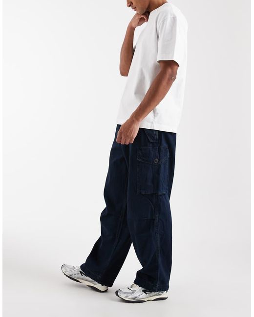 Levi's White baggy Field Cargo Trousers for men