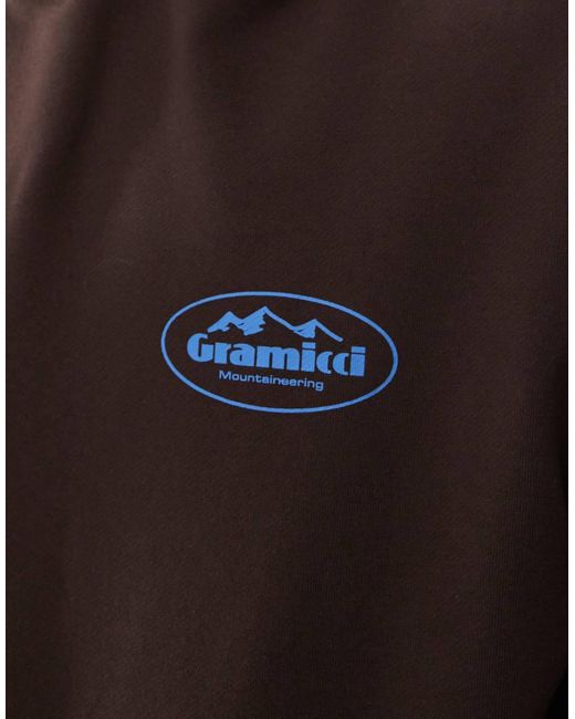 Sudadera Oscuro Con Capucha Y Estampado Gráfico Mountaineering De Gramicci de hombre de color Brown