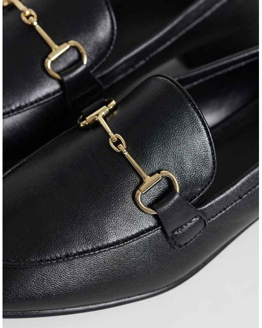 Mango Blue 100% Leather Snaffle Detail Loafer