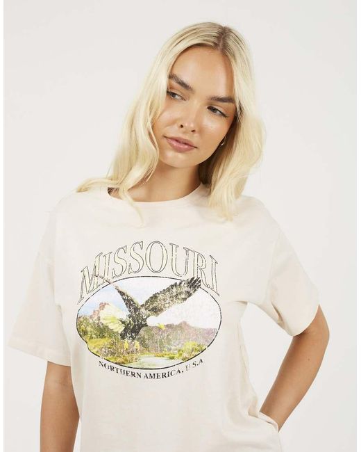 Brave Soul White Oversized Graphic Print T-Shirt
