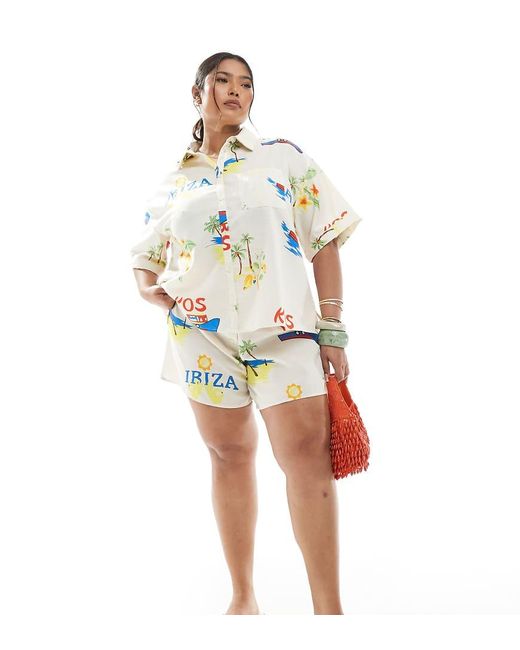 Pieces Plus Pieces Curve in het White