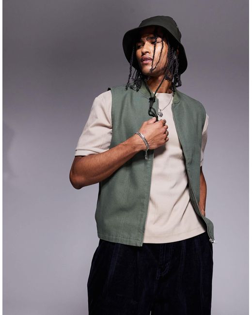 ASOS Gray Washed Vest for men